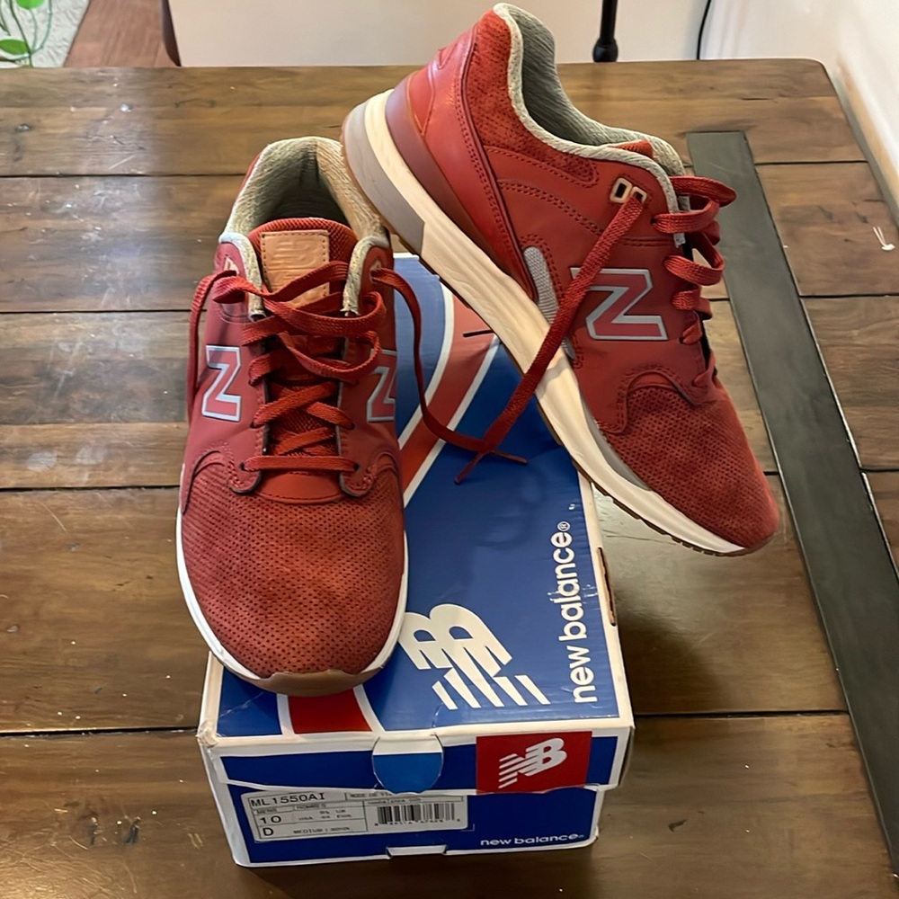 NEW BALANCE MEN 1550 REVLITE SUEDE ML1550AI (RED / CLAY) size 10